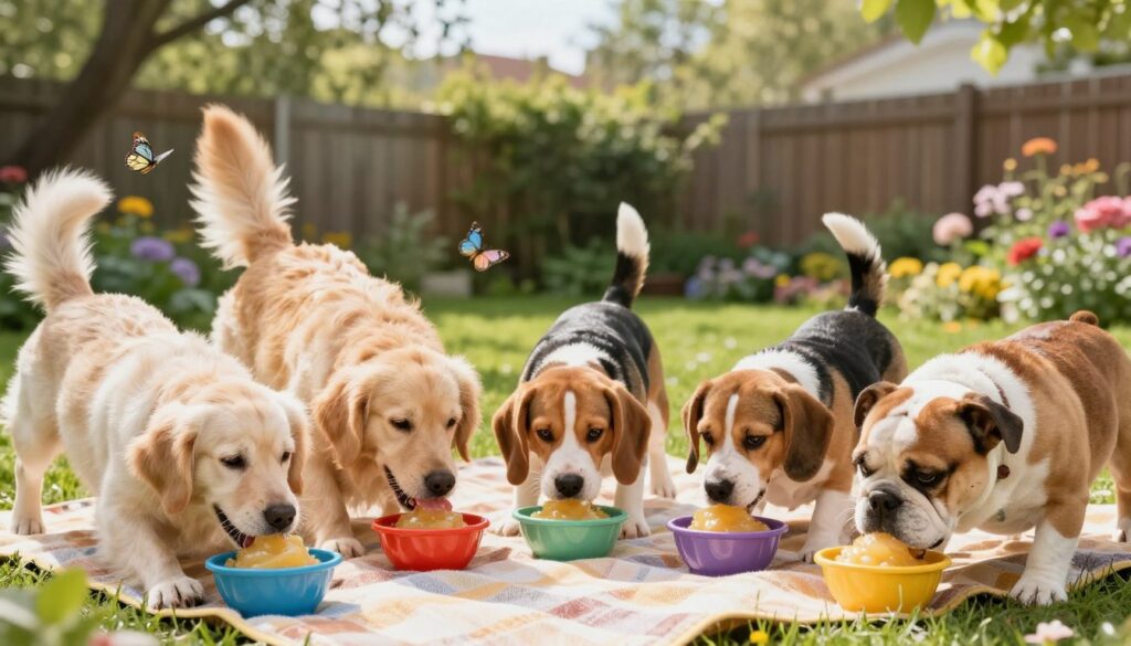 dogs eating custard dogs eating custard