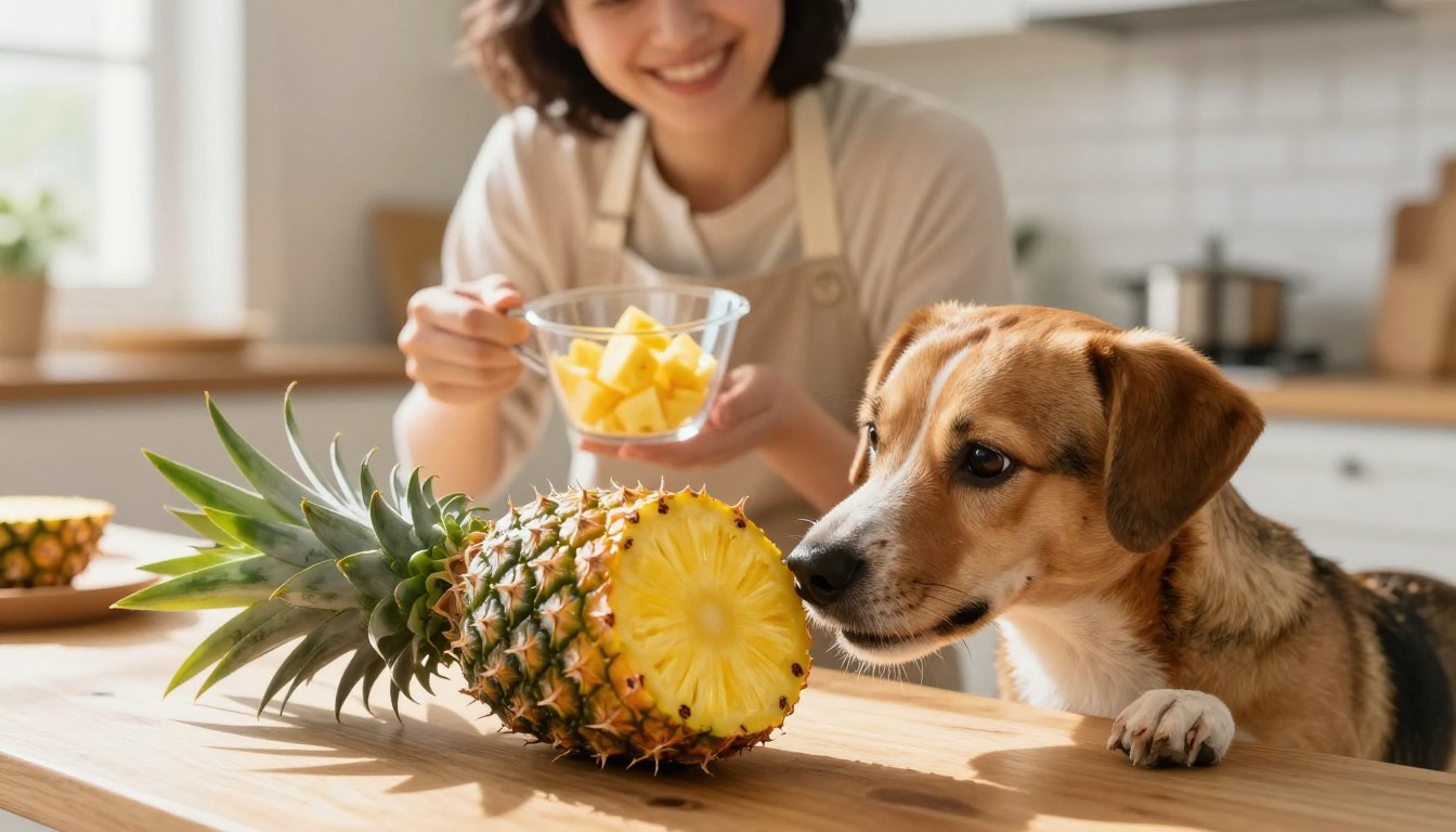 how much pineapple to give dog to stop eating poop