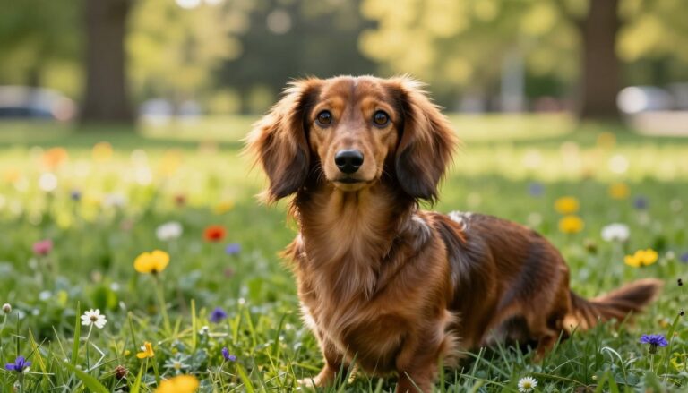 long haired mini dachshund