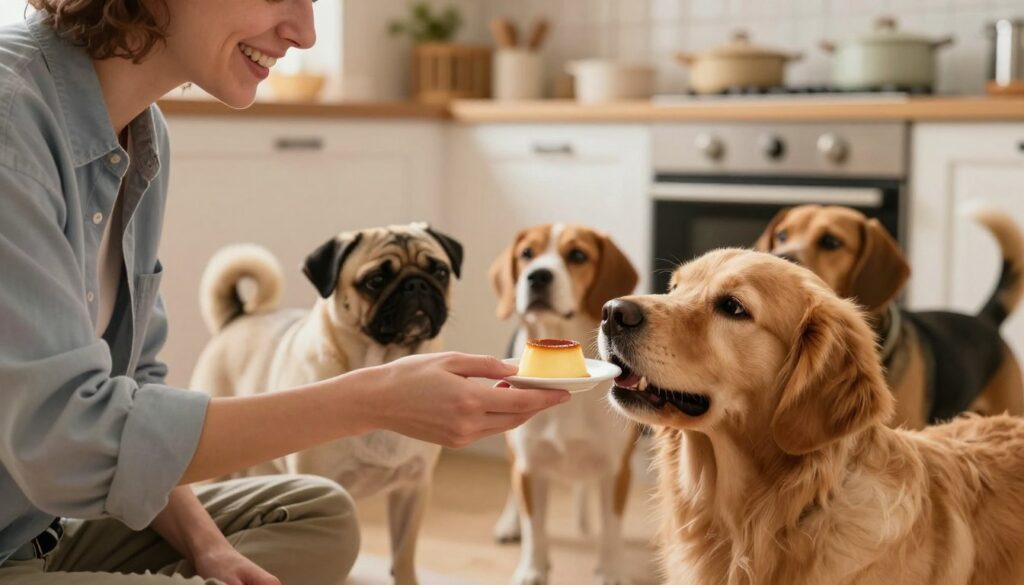 feeding flan to dogs