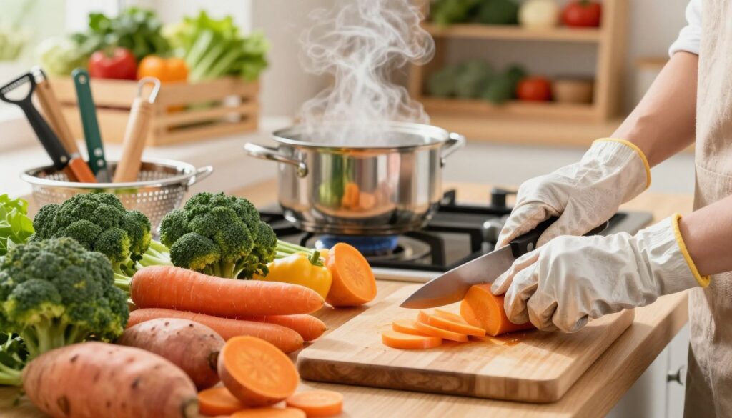 Safe preparation methods for fiber-rich vegetables Safe preparation methods for fiber-rich vegetables