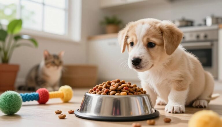 can puppies eat cat food