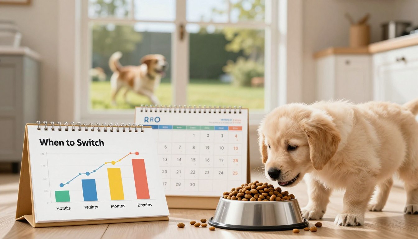 when to change puppy food to dog food