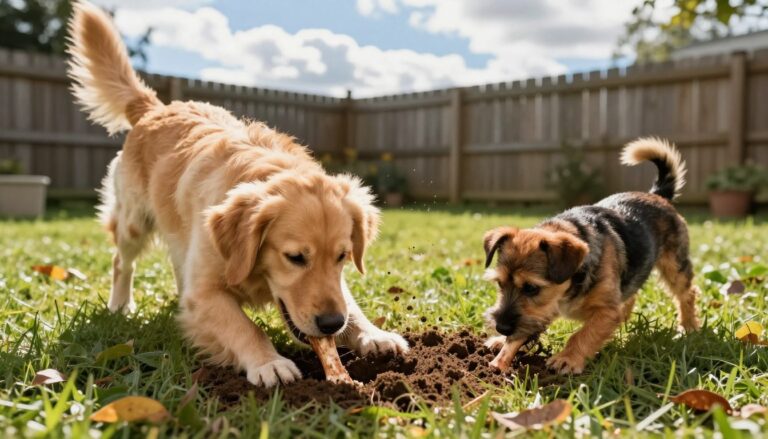 dogs burying food behavior