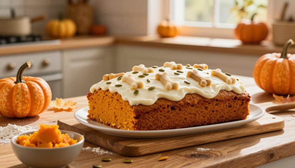 homemade pumpkin dog cake