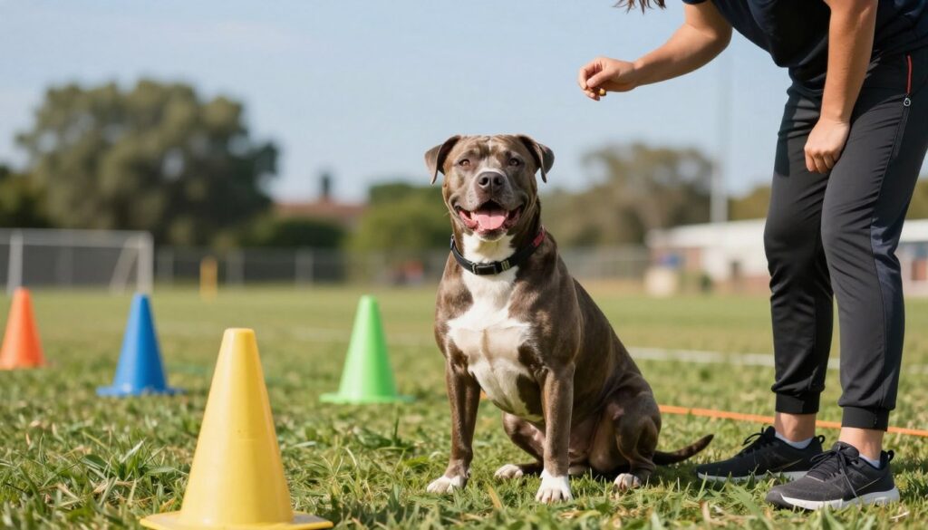 labrador and pitbull mix dog training