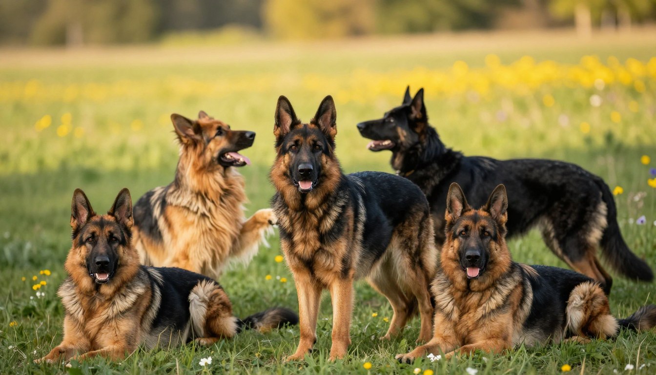 types of german shepherd coats